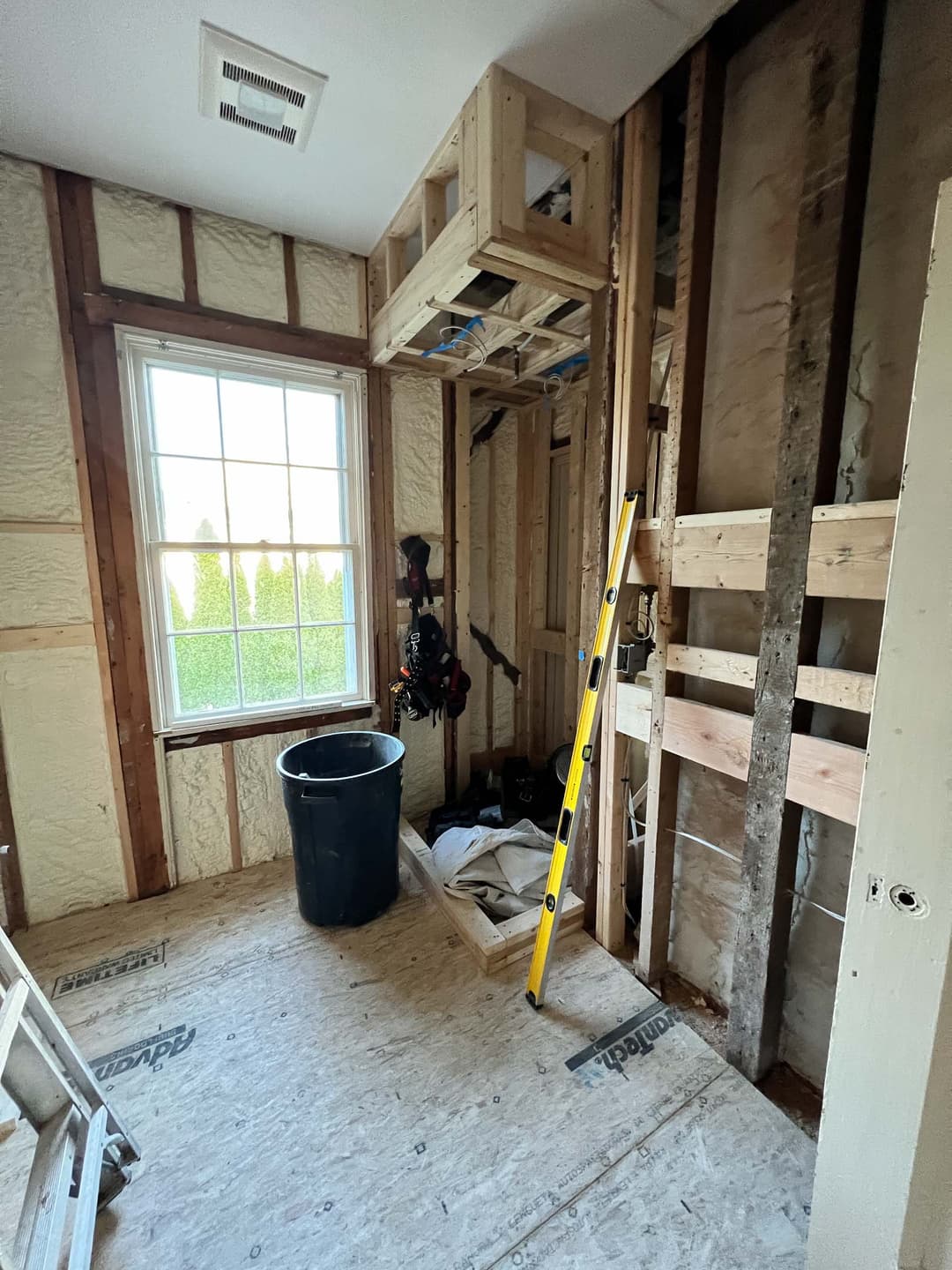 Bath 3 Renovation. New shower on the right