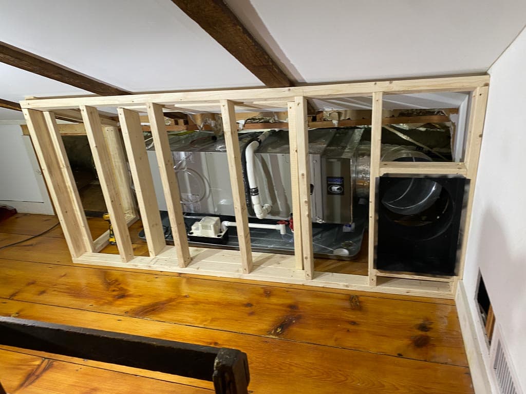 New HVAC system framed