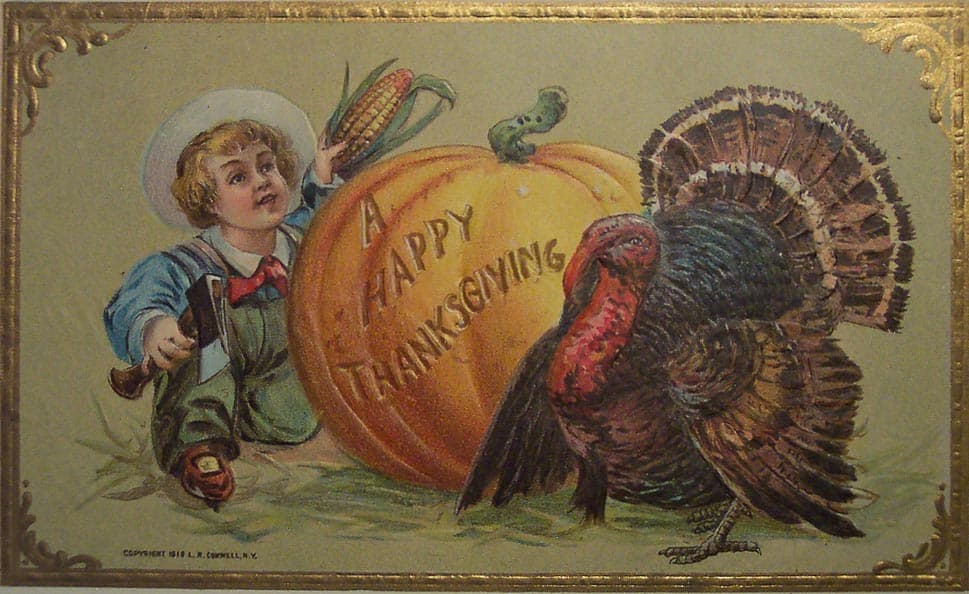 Happy Thanksgiving-Old Time Postcard-Thanksgiving_Vintage
