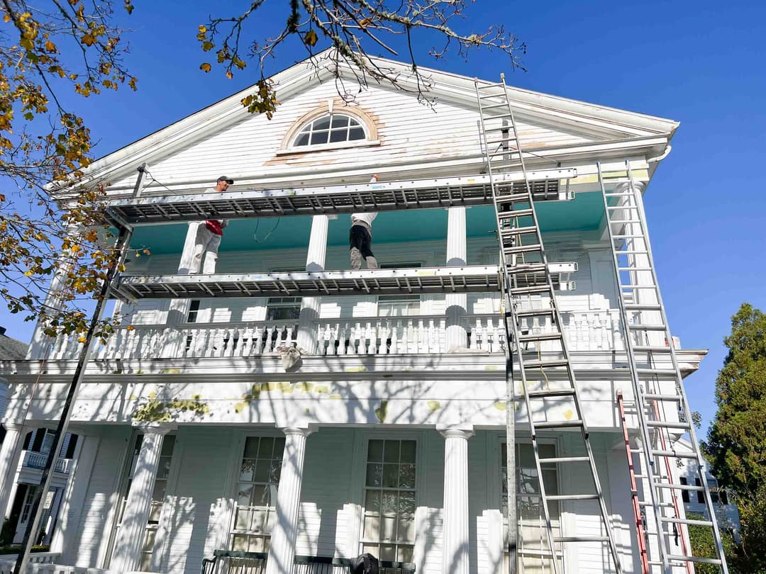 Captain Morse House Paint 2022 fall. East side along North Water St