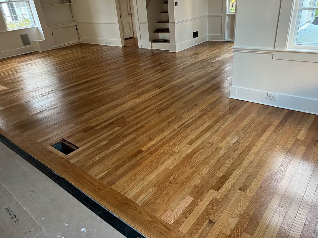 CMH West Wing fall 2023 renovation. During renovation with new floor refinished